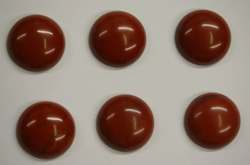 4pcs Red Jasper Round Cabochon Calibrated High Quality 18mm Gemstones