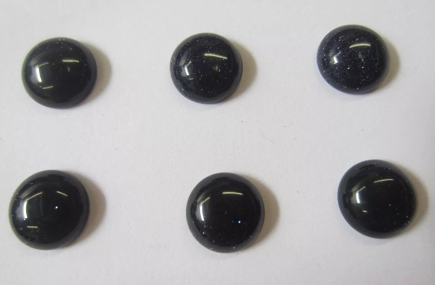 6pcs Blue Goldstone Round Cabochon High Quality 8mm Gemstones Cabs