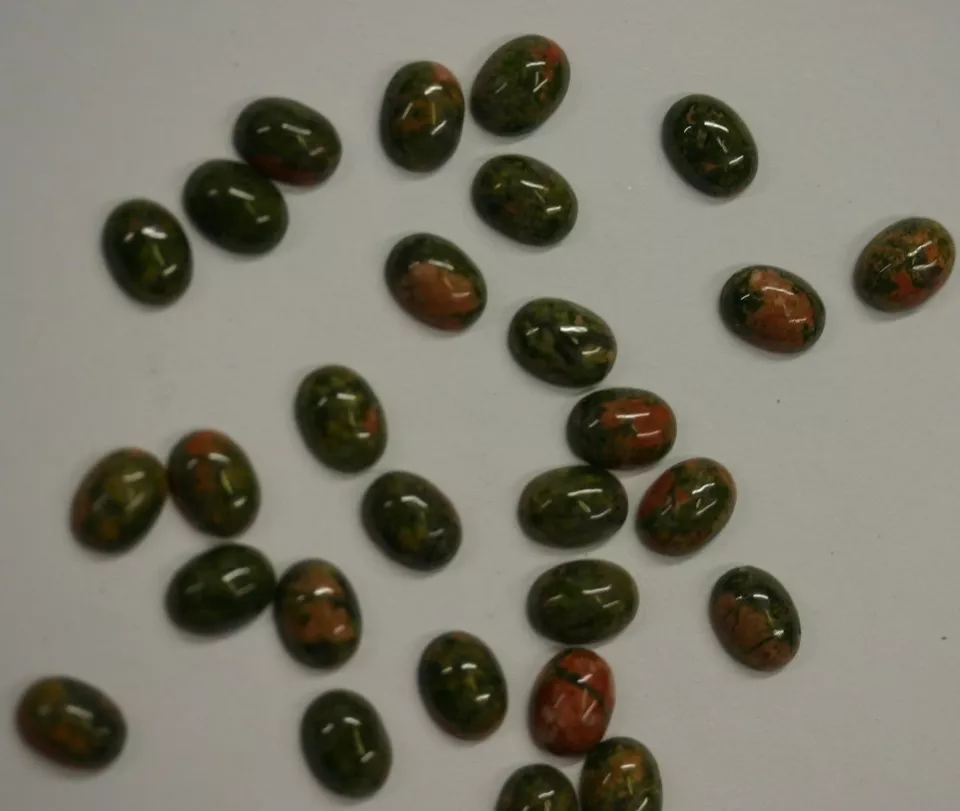 10pcs Unakite Oval Cabochon High Quality 7x9 Gemstones