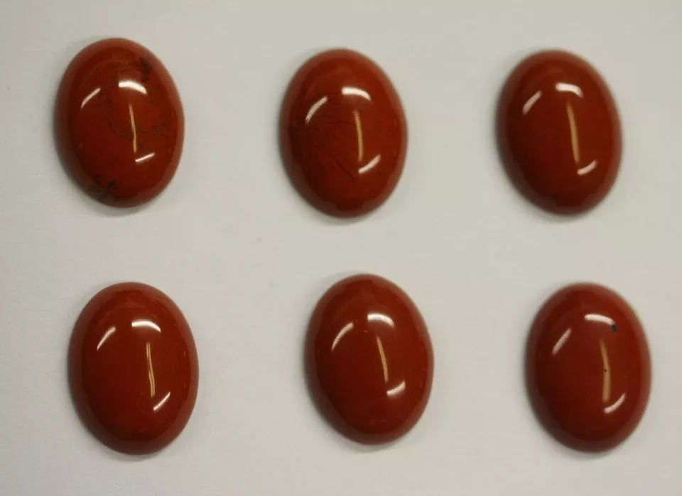 6 Red Jasper Oval Cabochon Calibrated High Quality 12x16 Gemstones