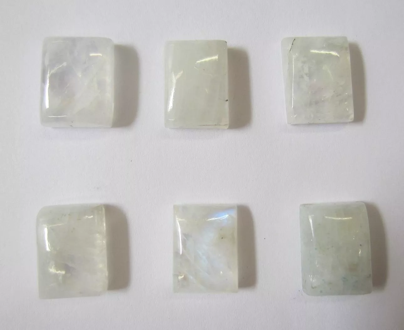 Natural Rainbow Moonstone Rectangle Cabochon High Quality Gemstones 12x16mm SALE