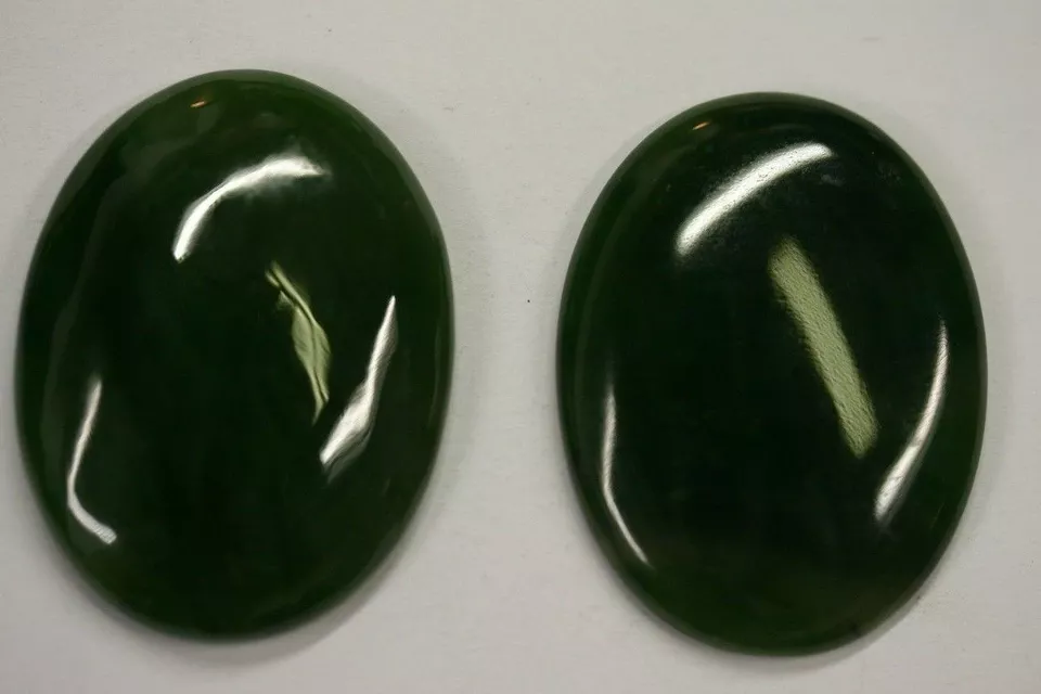 30x40 40x30mm Natural British Columbia BC Nephrite Jade Cabochon Hard to Find