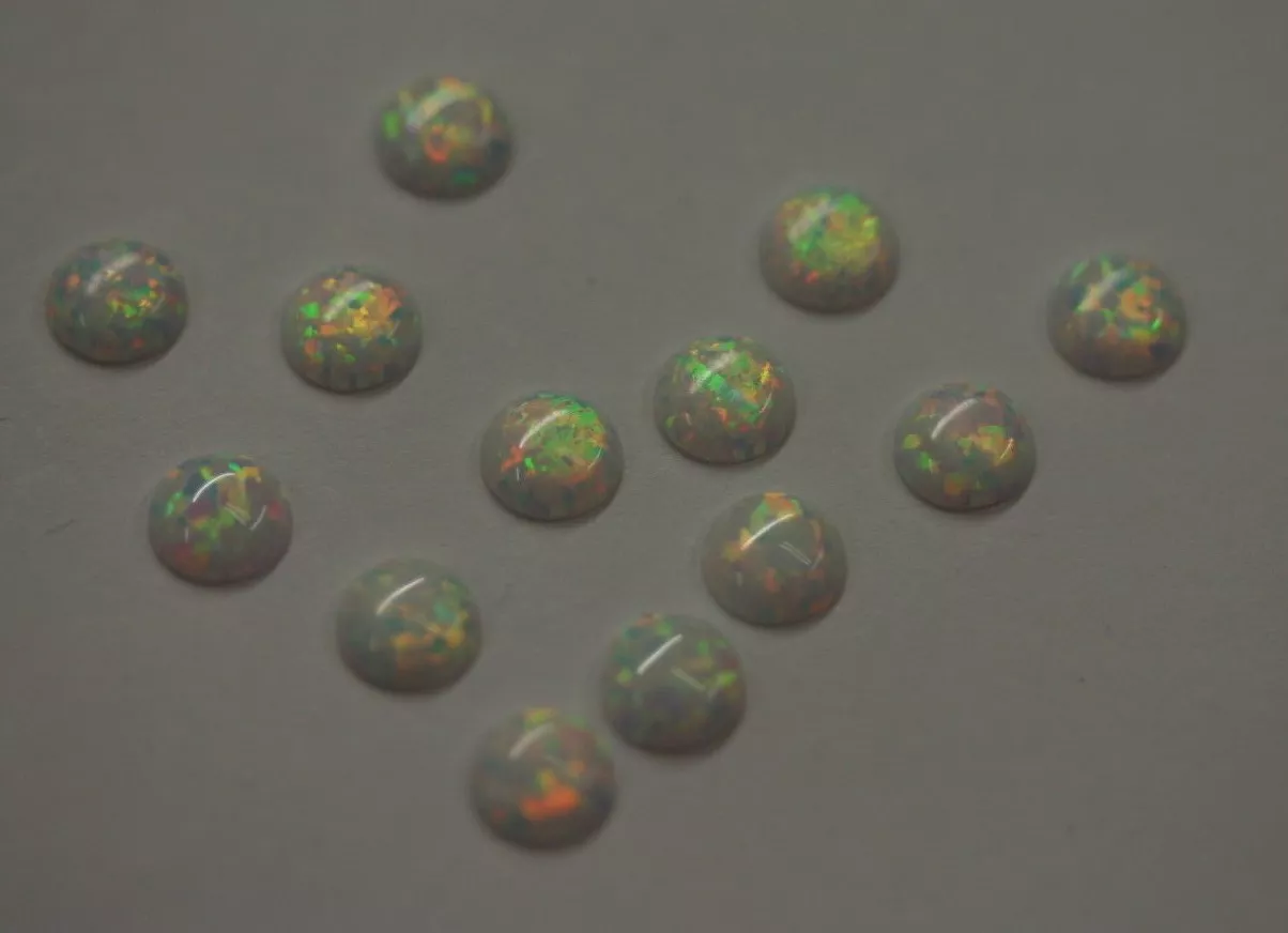 Man-made Opal Calibrated Round Cabochon High Quality Gemstones 10mm