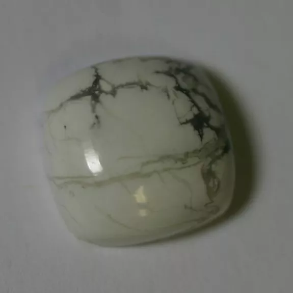 2 Natural White Howlite 14mm Square Domed flat back Cabochon Gemstone Gem 6mmH