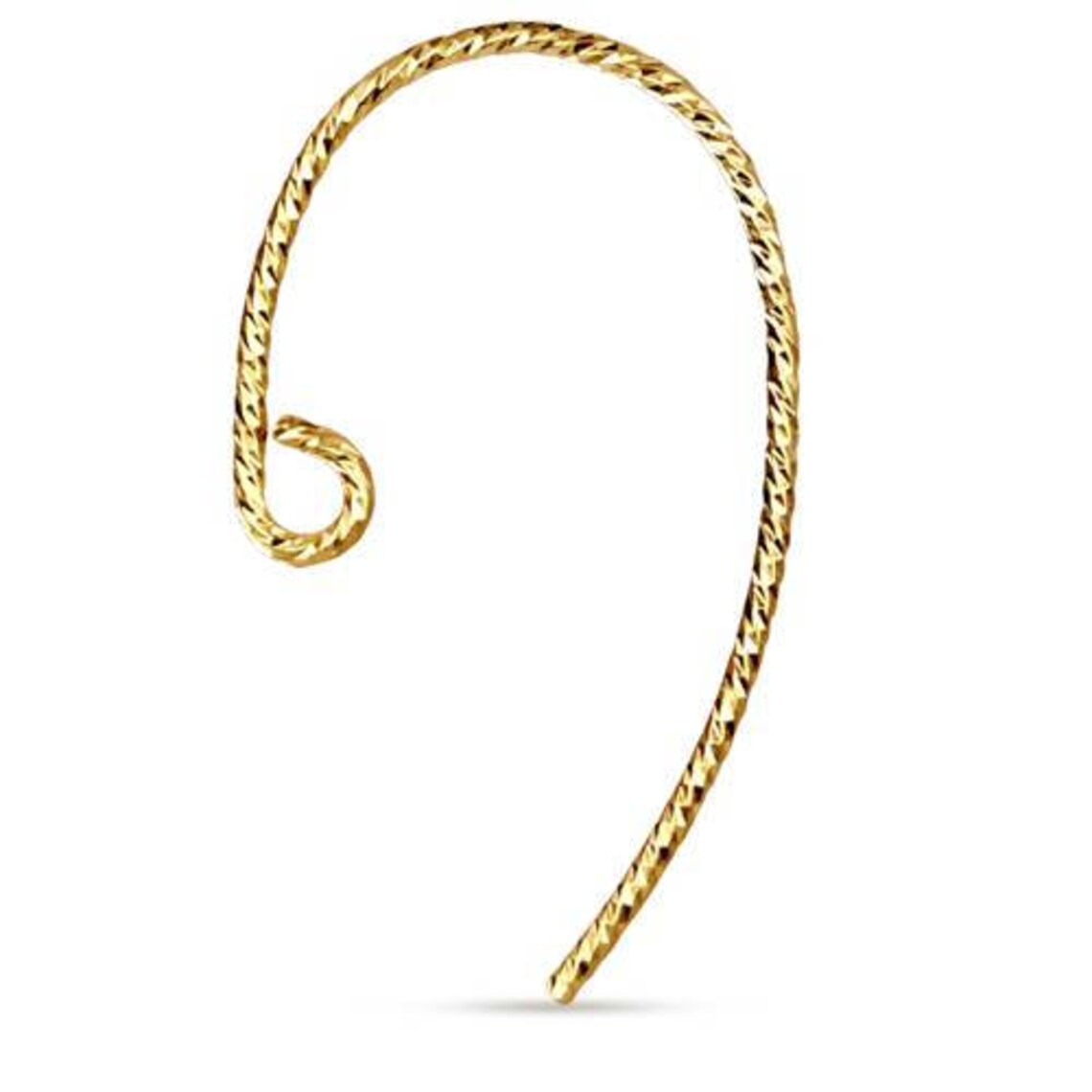 14K Gold Filled Sparkle Bass Clef Ear Wire .030”