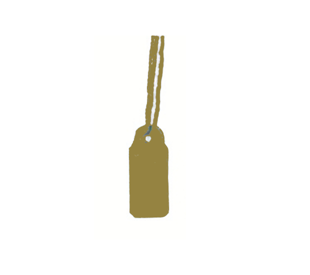 Deluxe Jewelry Tags W/string - Gold 8x20mm