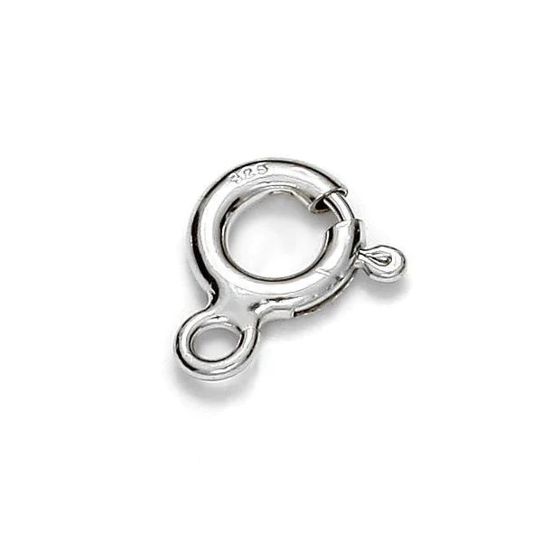 Sterling Silver Spring Ring Clasps - 7mm