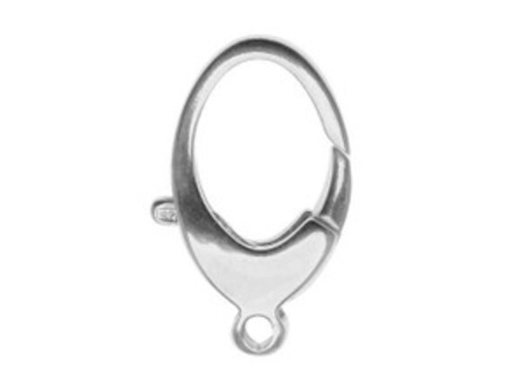 Sterling Silver Oval Cast Balloon Clasps - 6.5 X 13.5mm
