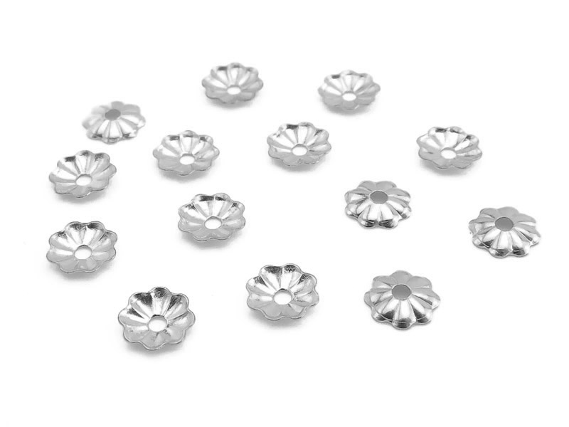 Sterling Silver Bead Caps - 4.5mm