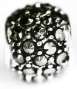 Sterling Silver Beads with Marcasite - 9mm x 11mm ( 6mm Hole)