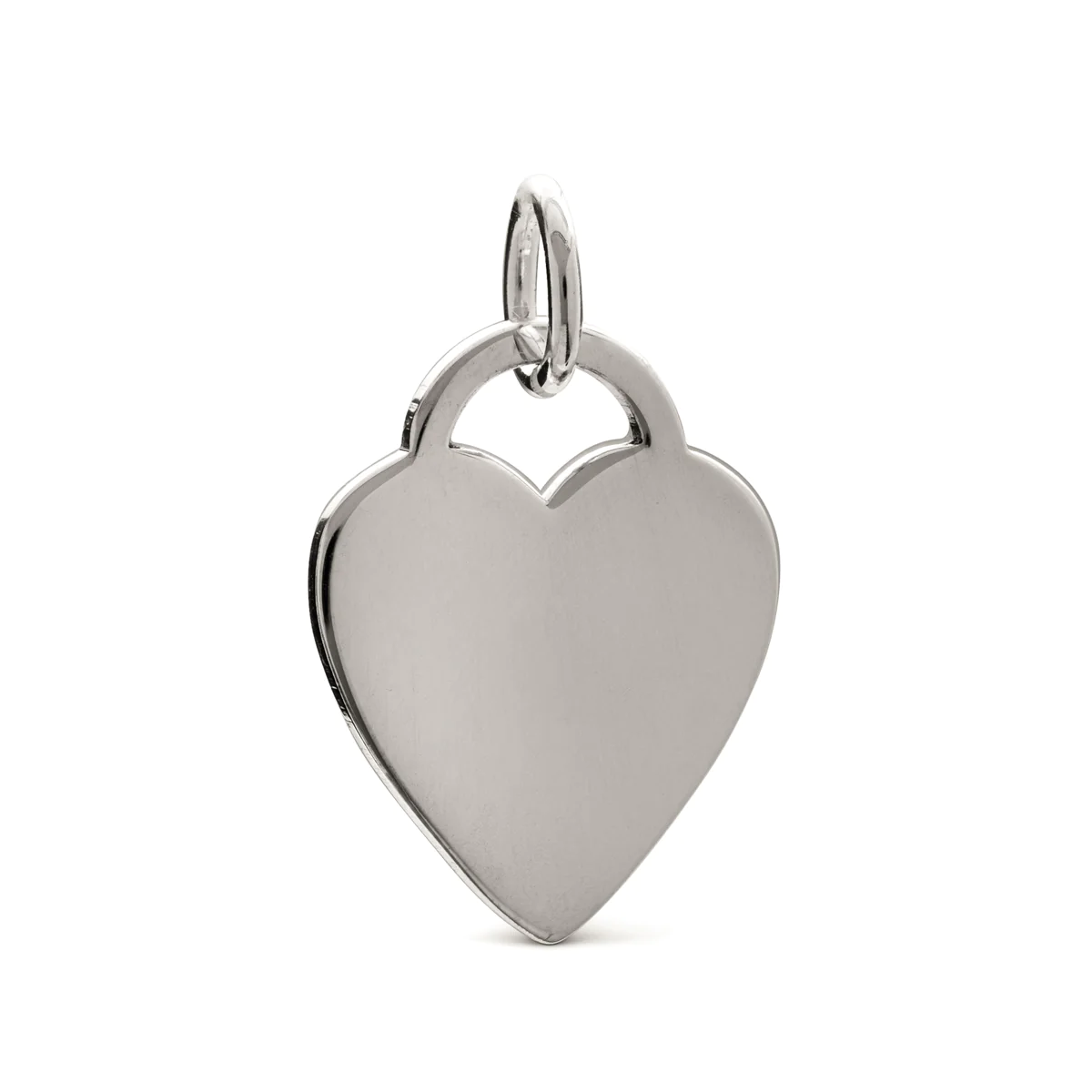Sterling Silver Engravable Tags - Heart Shape