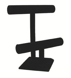 Double Tier T-bar -  Black Velvet