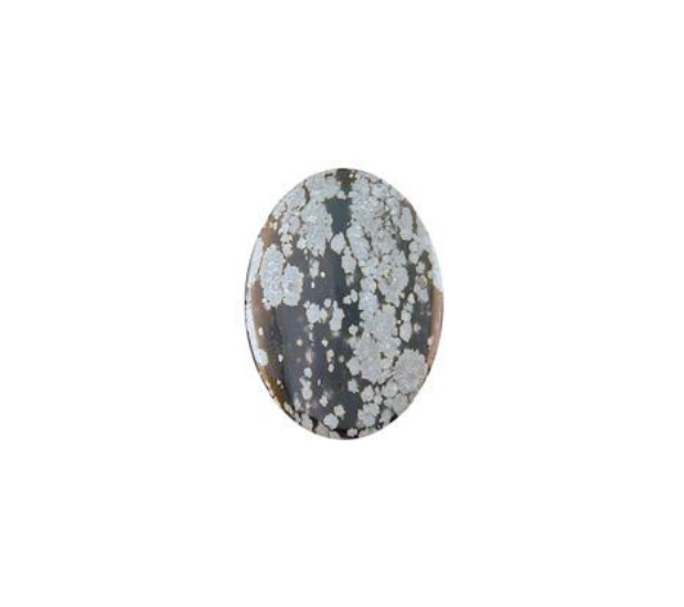 Snowflake  Obsidian - 4x6 Oval