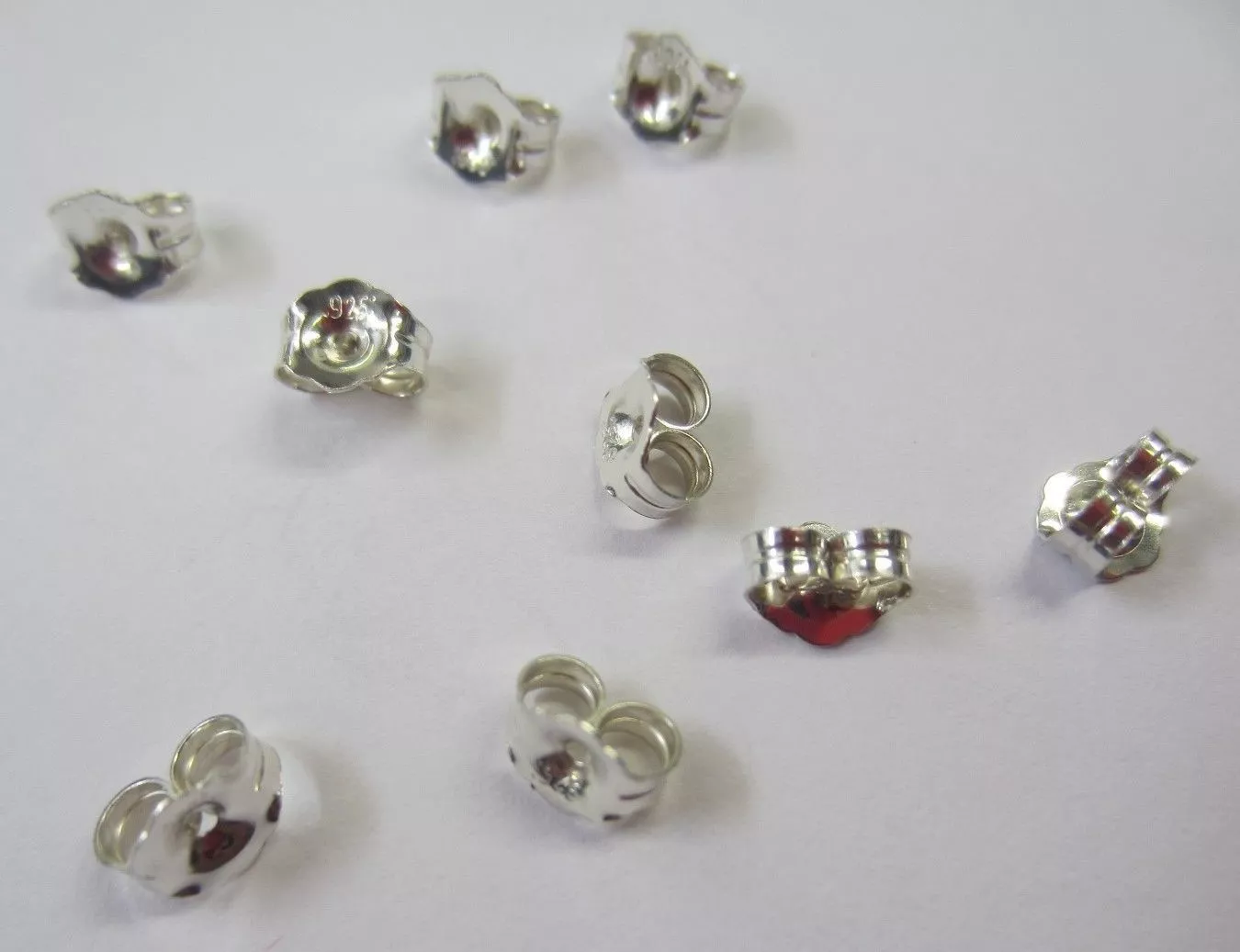 10pcs, 5mm Sterling Silver 925 Earring Backs Ear Safety Nut 5mm Butterfly Friction