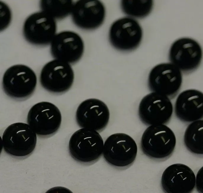 10pcs Black Onyx Round Cabochon 8mm Gemstones