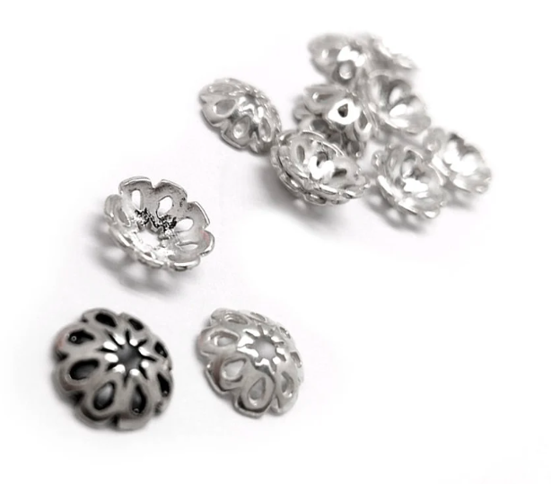 Sterling Silver Bead Cap - 9mm