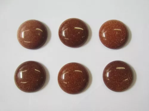 6pcs Goldstone Round Cabochon High Quality 12mm Gemstones Cabs