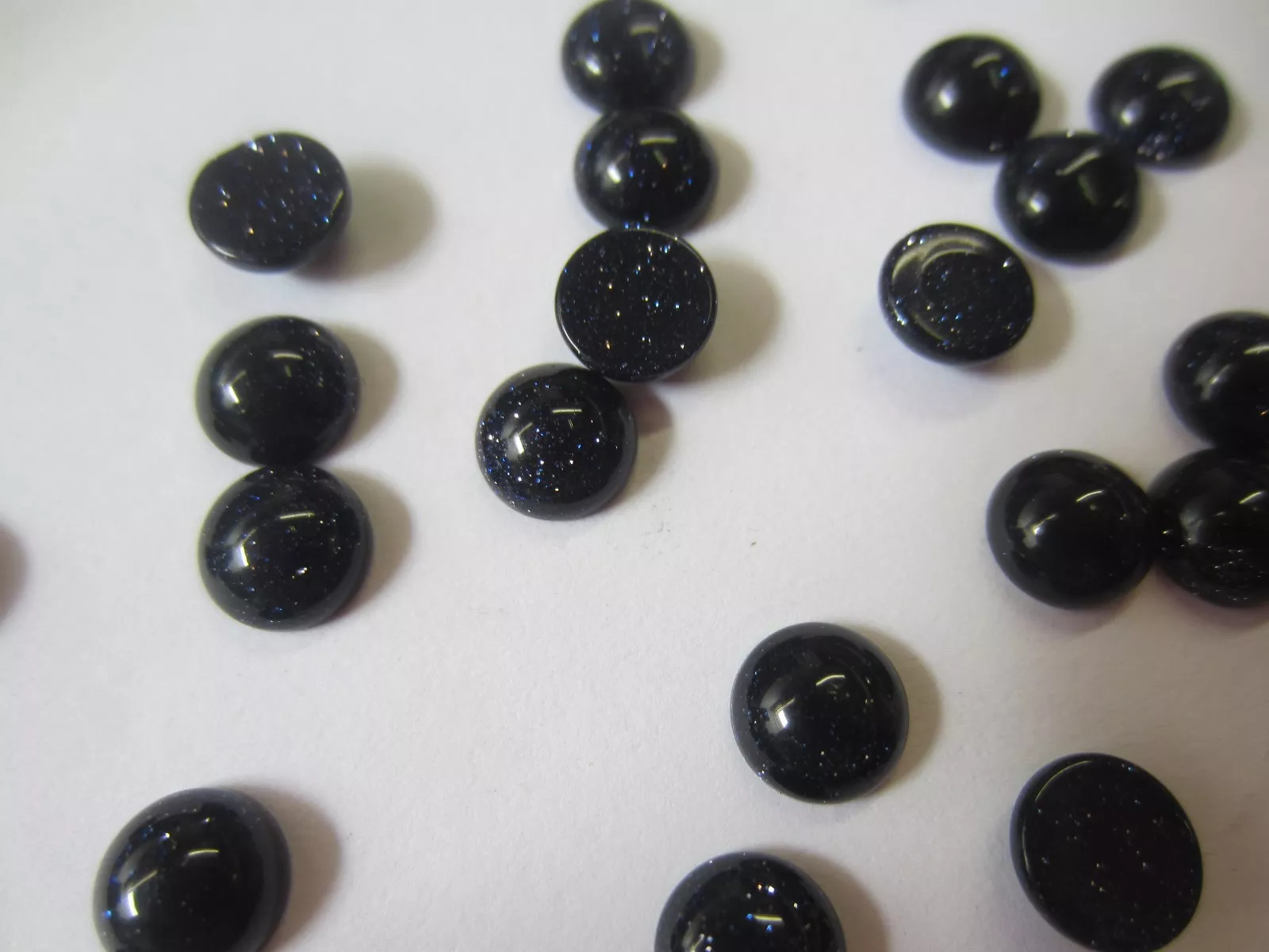 10pcs Blue Goldstone Round Cabochon High Quality 6mm Calibrated Gemstones