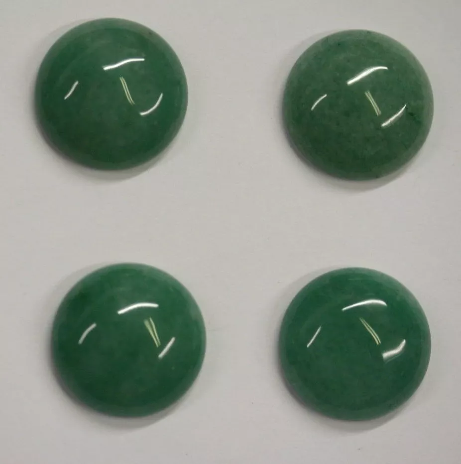 4pcs Natural Aventurine Green Round Calibrated Cabochon 18mm Gemstones